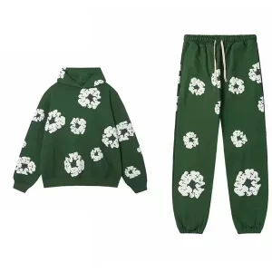 Denim Tears Cotton Wreath Sweatsuits Green