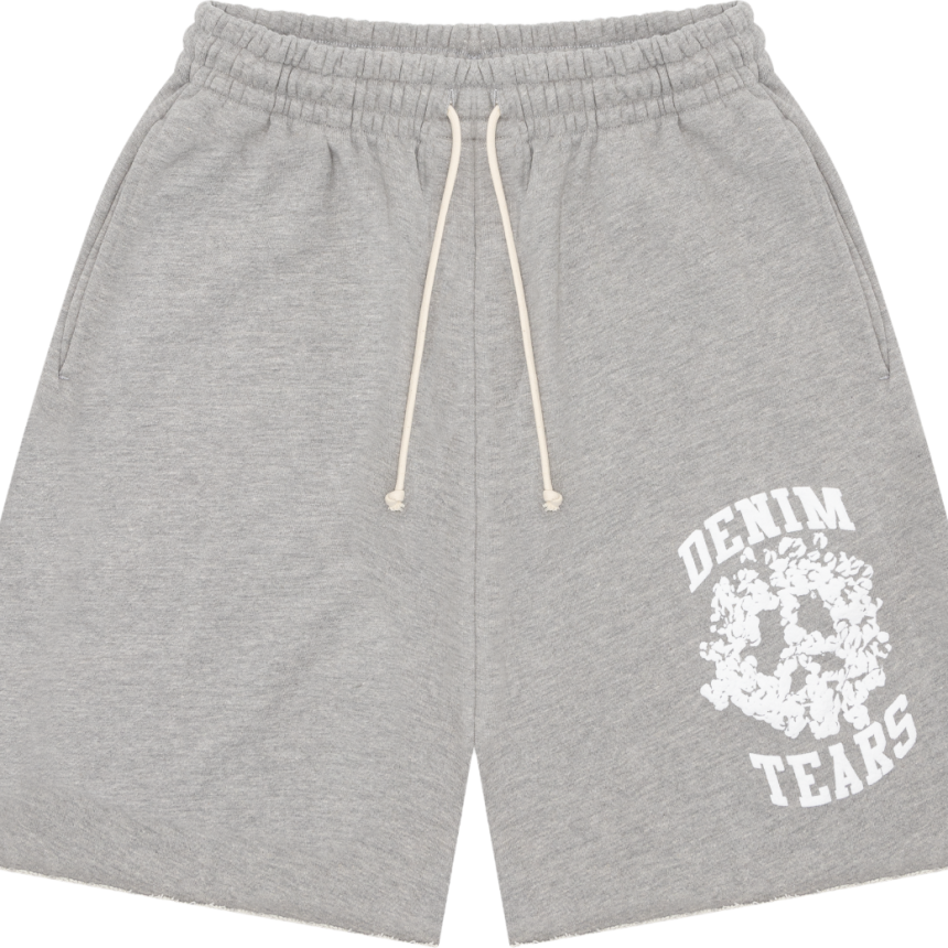 Grey Denim Tears Cotton Wreath Shorts