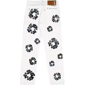 Denim Tears White Rhinestone Jeans