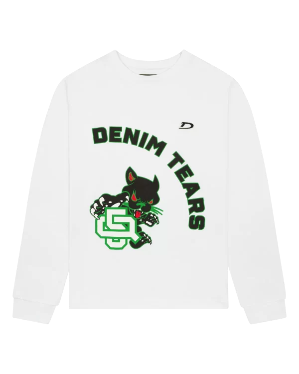 Panther Mascot Crewneck Sweatshirt White